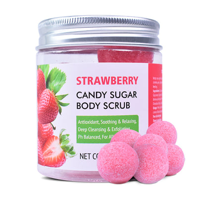 Brushed Candy Scrub Cream Fruit Fragrance Bath Salt Scrub Ball Body Scrub Cream