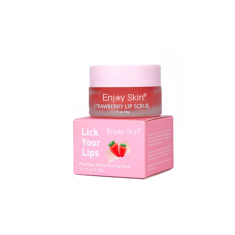 New updatse strawberry Lip Scrub Vegan Exfoliating Envase Para Sugar Pink Lip Scrub