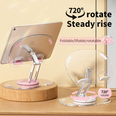 360 degree rotating acrylic tablet stand foldable portable pad stand phone stand desktop