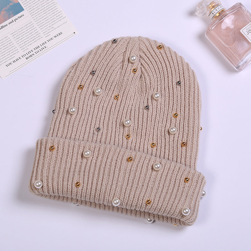 Autumn and winter Korean version wool hat cute fashion solid color knitted hat Fried Dough Twists pullover pointed hat