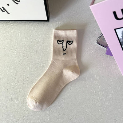 FUCK it socks, men's mid length socks, men's striped short socks, sweat absorbing and odor resistant socks