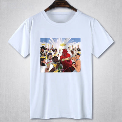 Hip hop white T-shirt