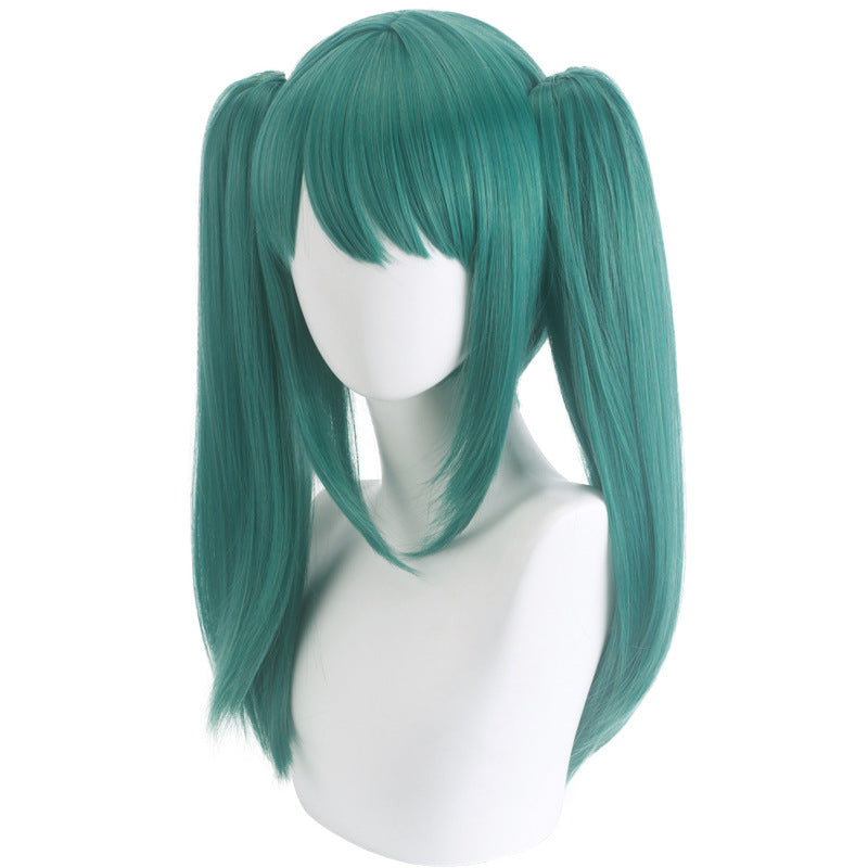 Hatsune Miku Vampire cos wig round head leather tiger clip double horsetail animation