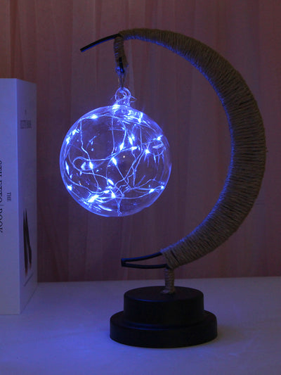 Led Lamp Stars Moon Night Light Rattan Ball Christmas