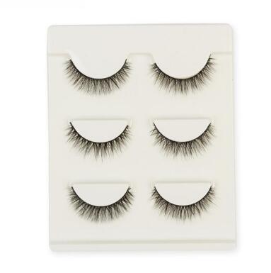 Compatible with Apple, 3 pair false eyelashes mink hair lashes Slim curly raised fake Eyelasehe extension Cilios Posticos makeup