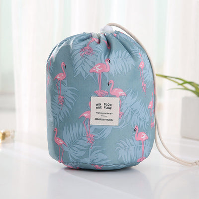 Round women makeup bag travel make up organizer Cosmetic bag female storage toiletry kit case