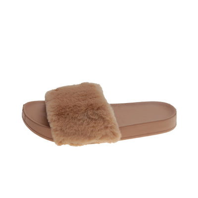 Slides Flat Bottom Fluffy Slippers Wholesale