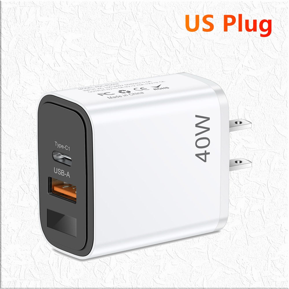 Digital display mobile phone charger PD+USB fast charging mobile phone charging head