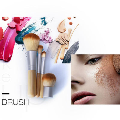 O.TWO.O 4pcs/lot Bamboo Brush Foundation Brush make-up Brushes Cosmetic Face Powder Brush Tool