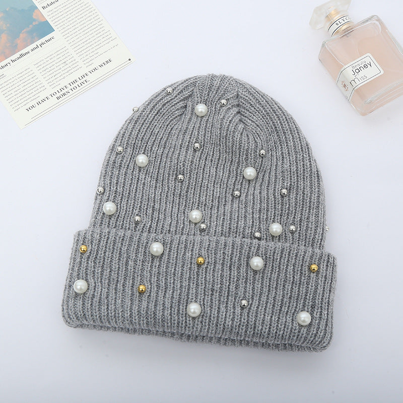 Autumn and winter Korean version wool hat cute fashion solid color knitted hat Fried Dough Twists pullover pointed hat