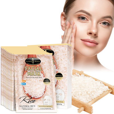 Rice Mask Facial Skin Fine Lines Moisturizing Desalination Brightening Skin Rice Mask Skin Care Products