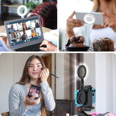 Mini Folding Magnetic Selfie Fill Light Portable Make Up Conference Lighting Selfie Ring Light