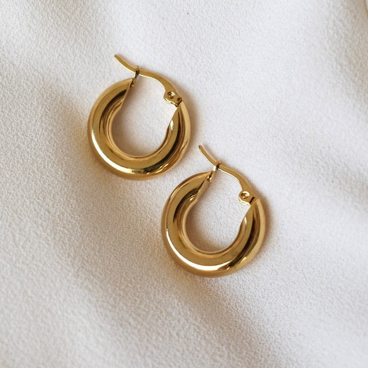 Gold High Polishing Earrings Hot Selling Ear Buckles Trendy Earrings