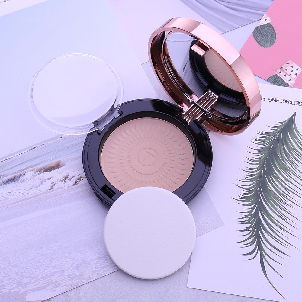 O.TWO.O Natural Make Up Face Powder Foundations Oil-control Brighten Concealer Whitening Pressed Powder With Puff