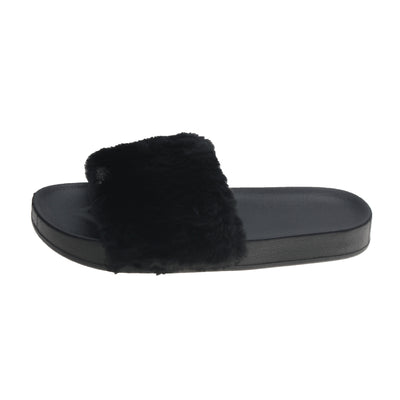 Slides Flat Bottom Fluffy Slippers Wholesale