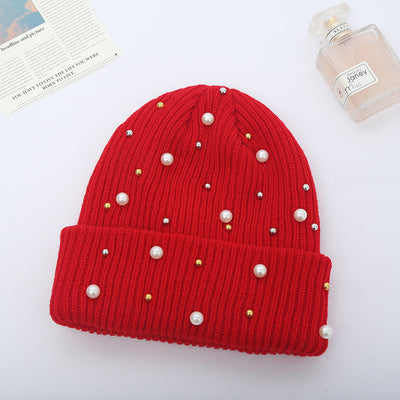 Autumn and winter Korean version wool hat cute fashion solid color knitted hat Fried Dough Twists pullover pointed hat