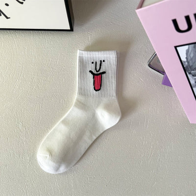 FUCK it socks, men's mid length socks, men's striped short socks, sweat absorbing and odor resistant socks