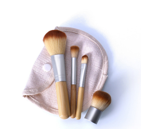 O.TWO.O 4pcs/lot Bamboo Brush Foundation Brush make-up Brushes Cosmetic Face Powder Brush Tool