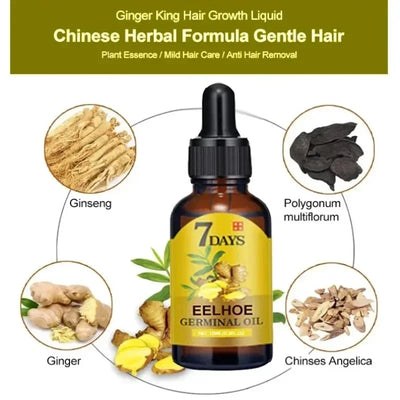 7 Day Fast Hair Growth Oil Ginger Growth Hair Treatment Anti Hair Loss Men Women Scalp Treatment Serum Products Beauty Product