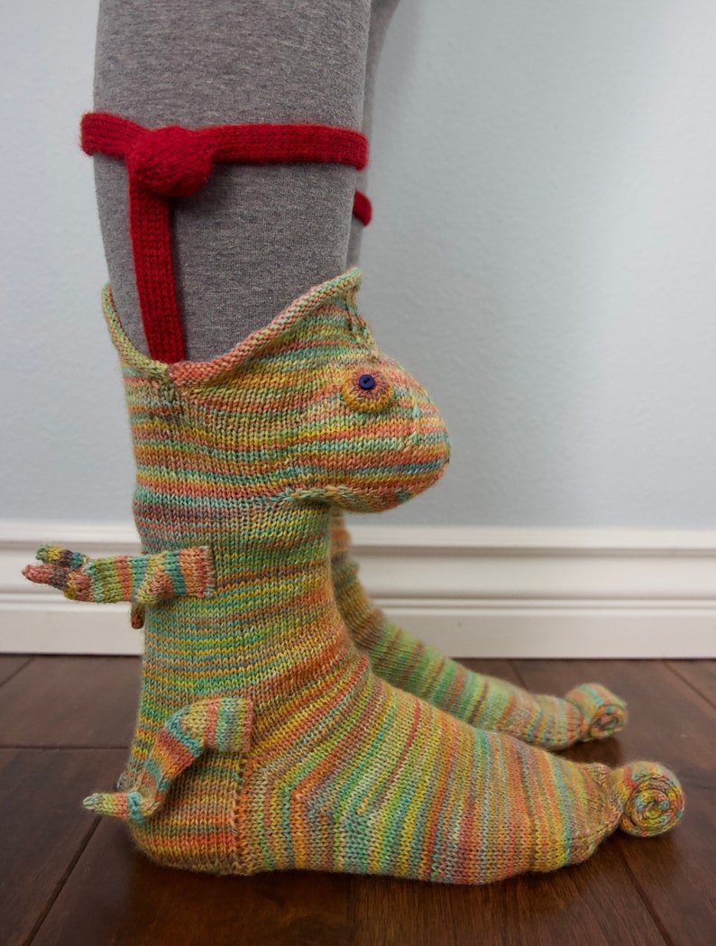 Christmas Knitted Crocodile Socks Creative Socks