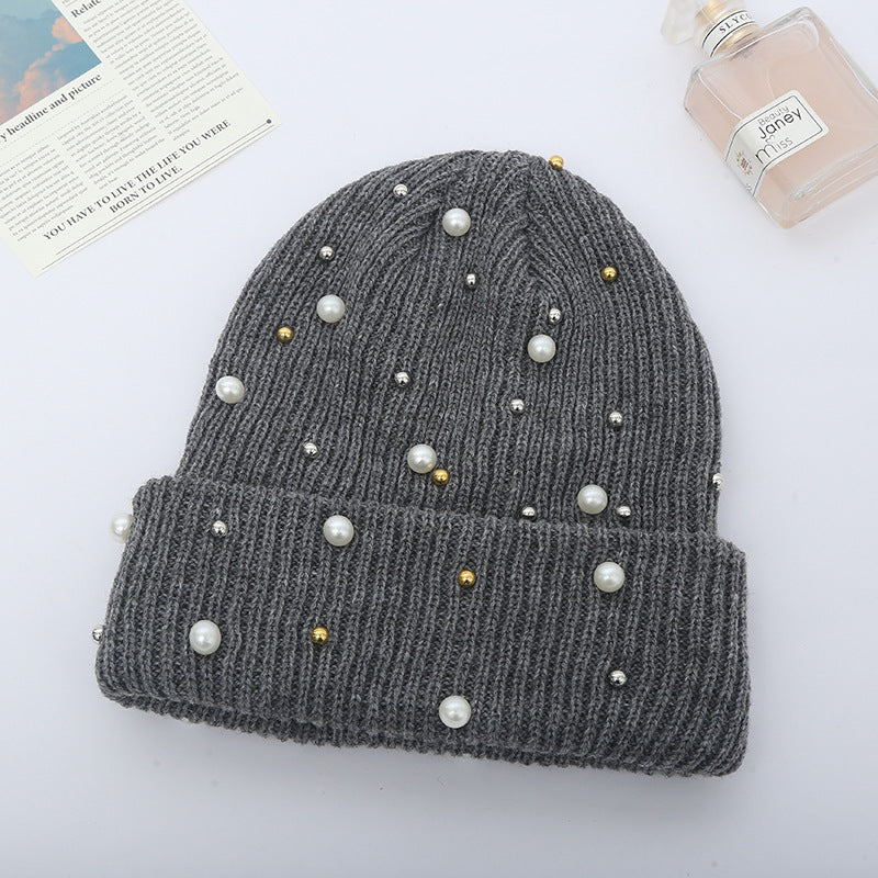 Autumn and winter Korean version wool hat cute fashion solid color knitted hat Fried Dough Twists pullover pointed hat