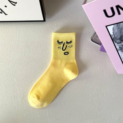 FUCK it socks, men's mid length socks, men's striped short socks, sweat absorbing and odor resistant socks