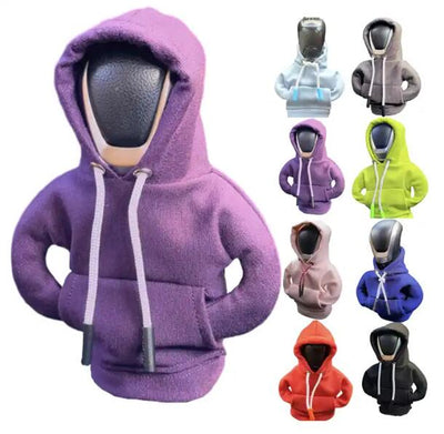 Automotive Interior Accessories Fashionable Hooded Shirt Shift Knobs Mini Hoodie Car Gear Shift Cover