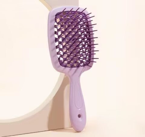 Honeycomb hollow massage comb, smooth hair grid comb, smooth hair dry and wet dual-purpose comb, curly and fluffy hair styling comb