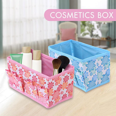 Multifunctional Folding Non Woven Make Up Desktop Cosmetic Organizer Storage Box Wardrobe Drawer Organizer for Scarfs Socks