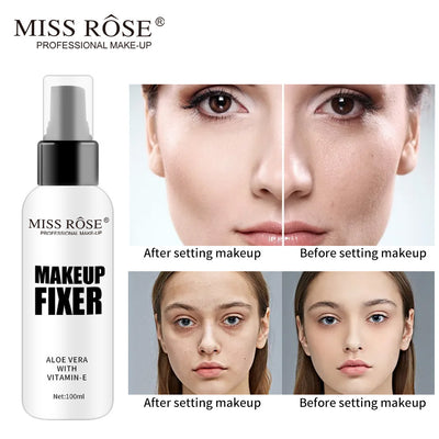 MISS ROSE Moisturizing And Nourishing Long-Lasting Makeup Fixing Lotion 100ml Frosted Bottle Clear Makeup Setting Spray