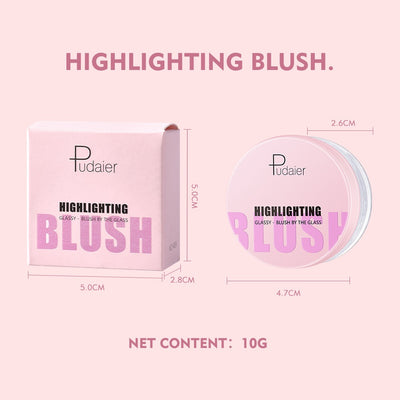 Pudaier temperature-changing blush transparent color-changing gel highlight blush cream natural nude makeup rouge blush