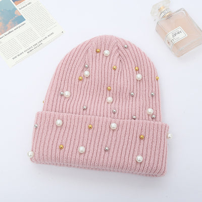 Autumn and winter Korean version wool hat cute fashion solid color knitted hat Fried Dough Twists pullover pointed hat