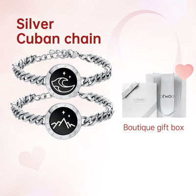 TOTWOO Unique Couple's Day Gift Smart Long Distance Interactive Bracelet Red Couple Love Jewelry Star Bracelet for Women