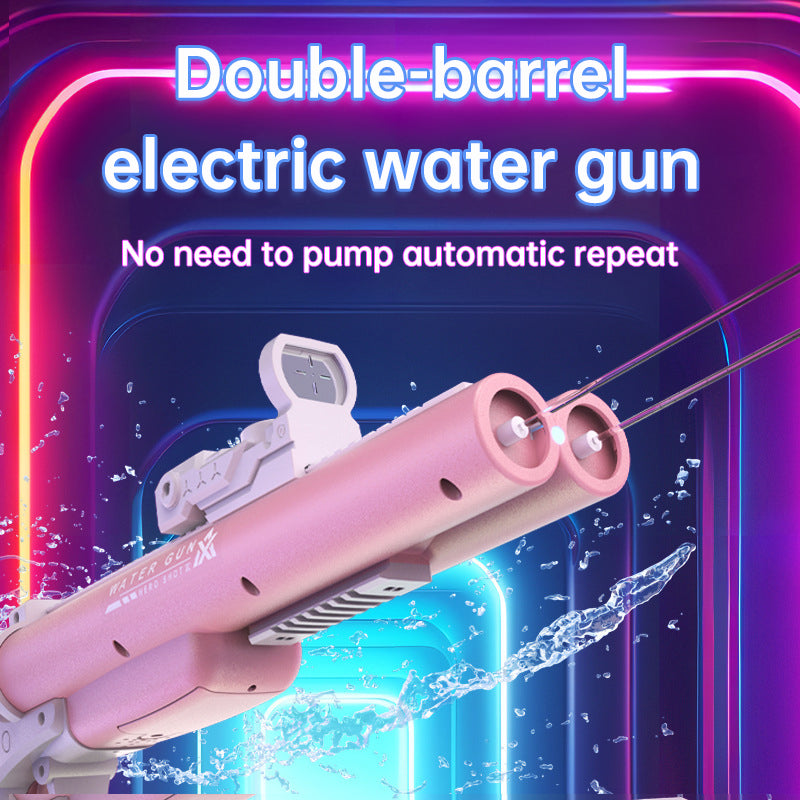 Double tube electric water gun outdoor water play and war toy