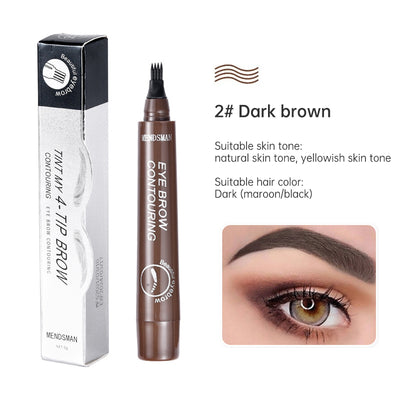 Long Lasting 5 Colors Sketch Liquid Eye Brow Pencil Waterproof Microblading Tattoo Fork Tip Eyebrow Pencil