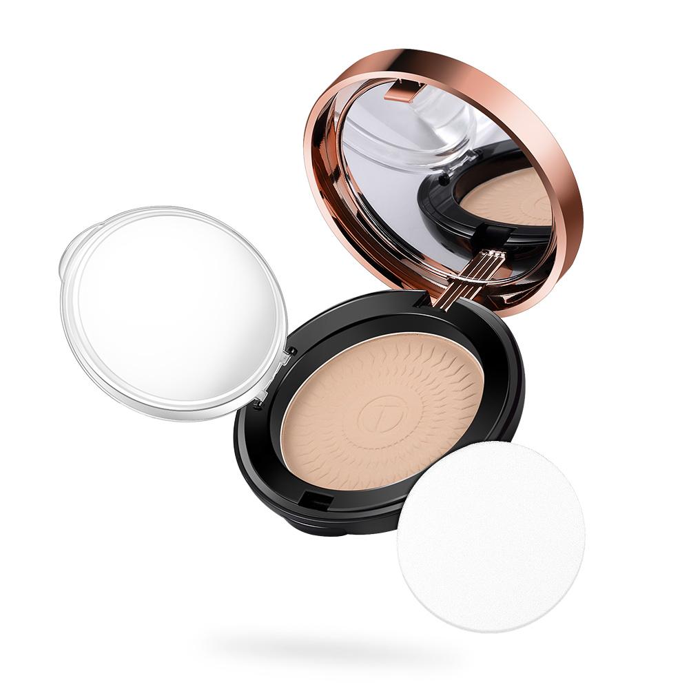 O.TWO.O Natural Make Up Face Powder Foundations Oil-control Brighten Concealer Whitening Pressed Powder With Puff