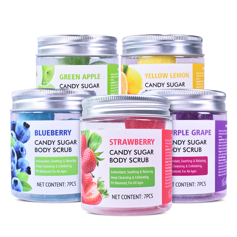 Brushed Candy Scrub Cream Fruit Fragrance Bath Salt Scrub Ball Body Scrub Cream