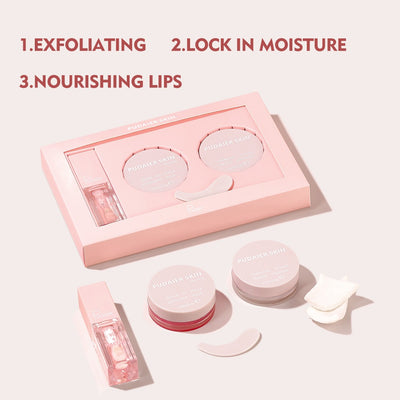 Pudaier Lip Care Set Exfoliating Lip Scrub Moisturizing Lip Mask Lip Oil Lipstick