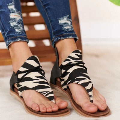 Top seller - Women sandals Leopard Pattern Large Size Rome Sandals Women's Anti-slip Hot Selling Wedges Summer Shoes