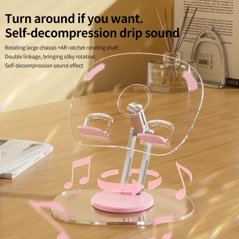 360 degree rotating acrylic tablet stand foldable portable pad stand phone stand desktop