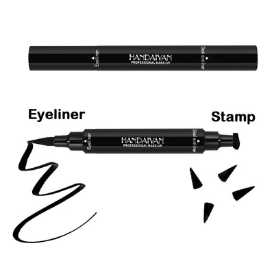 HANDAIYAN Double Headed Seal Eyeliner Triangle Seal Eyeliner 2 In 1 Waterproof Eyeliner Make Up