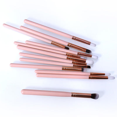 O.TWO.O 12pcs Eye Brushes Set Make up Tool Kit For Eyes Eye Liner Shader natural-synthetic hair