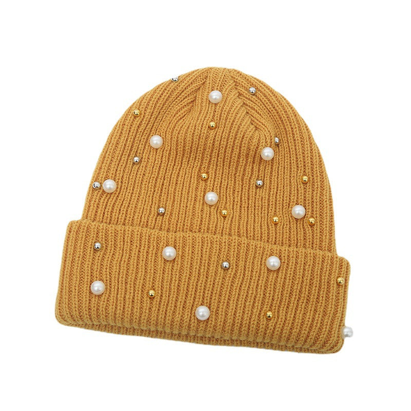 Autumn and winter Korean version wool hat cute fashion solid color knitted hat Fried Dough Twists pullover pointed hat