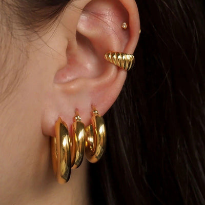 Gold High Polishing Earrings Hot Selling Ear Buckles Trendy Earrings