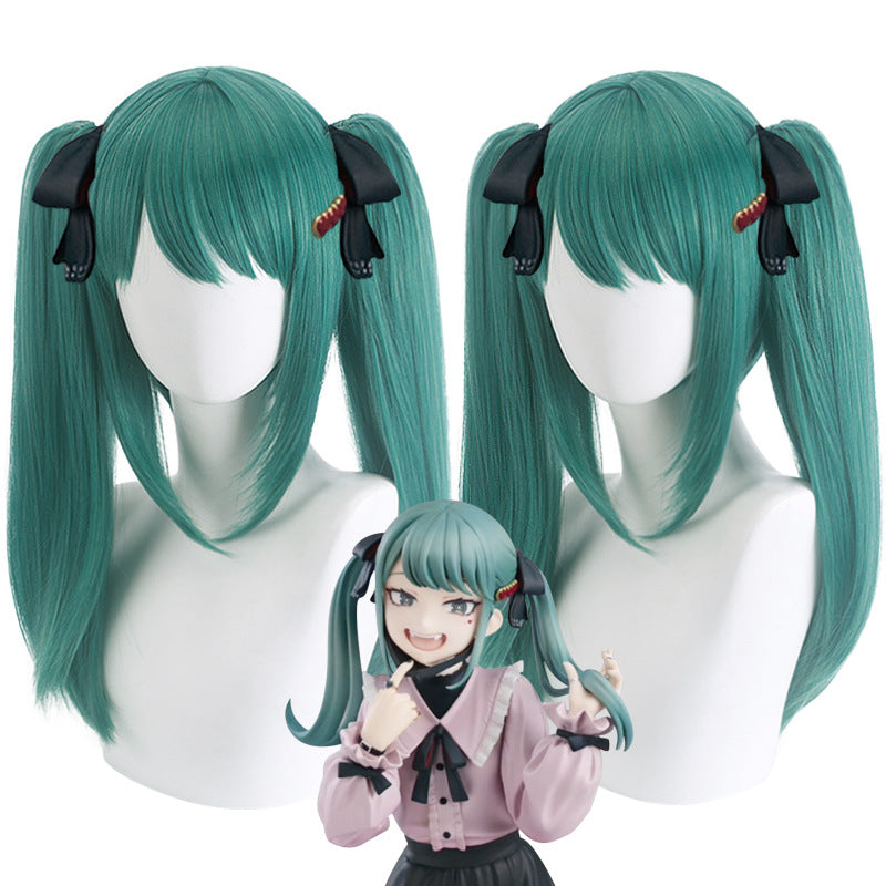 Hatsune Miku Vampire cos wig round head leather tiger clip double horsetail animation