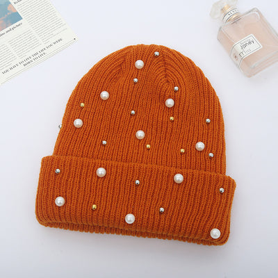 Autumn and winter Korean version wool hat cute fashion solid color knitted hat Fried Dough Twists pullover pointed hat