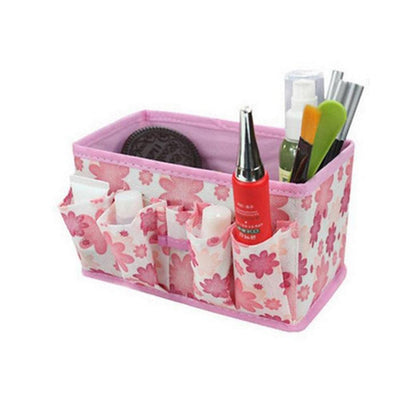 Multifunctional Folding Non Woven Make Up Desktop Cosmetic Organizer Storage Box Wardrobe Drawer Organizer for Scarfs Socks