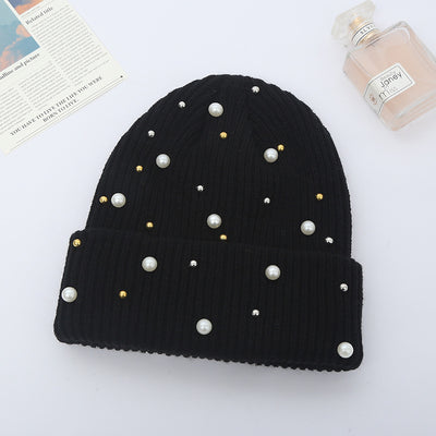 Autumn and winter Korean version wool hat cute fashion solid color knitted hat Fried Dough Twists pullover pointed hat