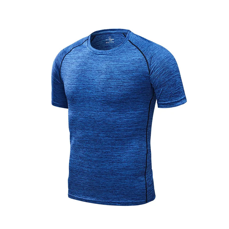 Men's Running T-Shirts, Quick Dry Compression Sport T-Shirts, Fitness Gym Running Shirts, Soccer Shirts Men's Jersey Sportswear