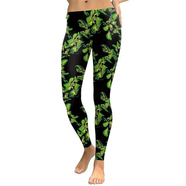 Women Leave Digital Print Leggings